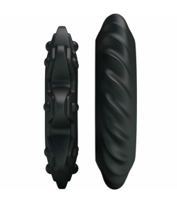 Kit de 2 anneaux péniens noir en silicone - Vibromasseur Pour Hommes Baile