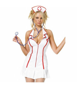 Costume d'infirmière en chef érotique avec stéthoscope L/XL - Leg avenue