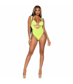 Body sensuel vert  avec haut de bikini - Leg avenue