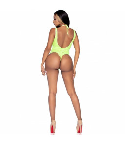 Body sensuel vert  avec haut de bikini - Leg avenue