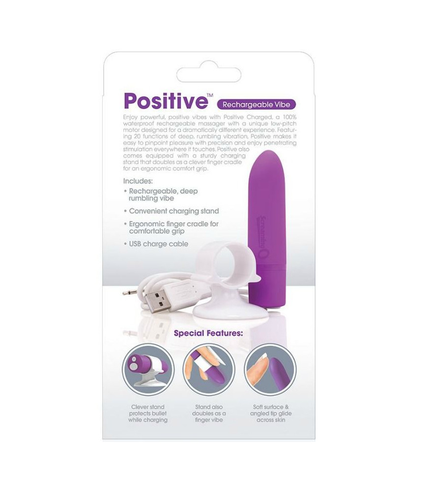 Vibromasseur de doigt rechargeable Positive violet - Screaming O