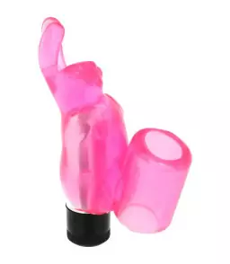 Vibromasseur de doigts Rabbit en silicone rose - SevenCreations