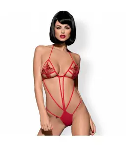 Body sensuel rouge Luiza S/M - Leg avenue