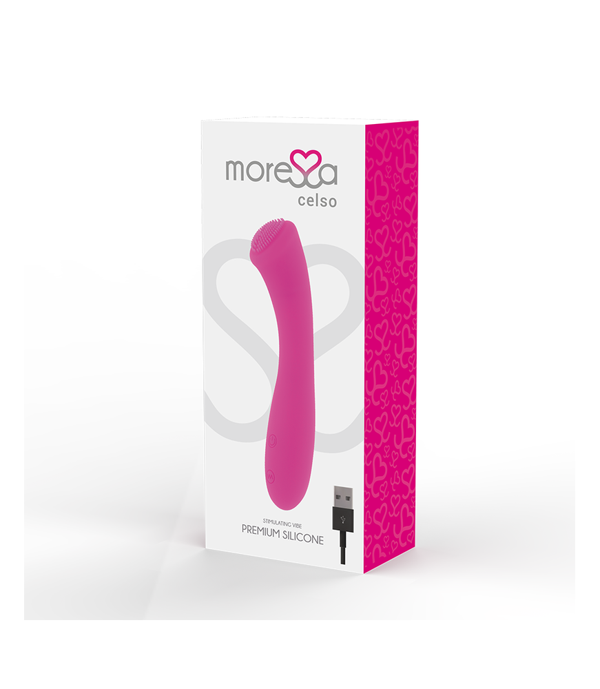 Vibromasseur Point G Celso Premium en silicone Rose - Moressa | Nudiome