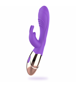 Vibromasseur Rabbit Femme Viora en silicone rechargeable Violet - Womanvibe | Nudiome