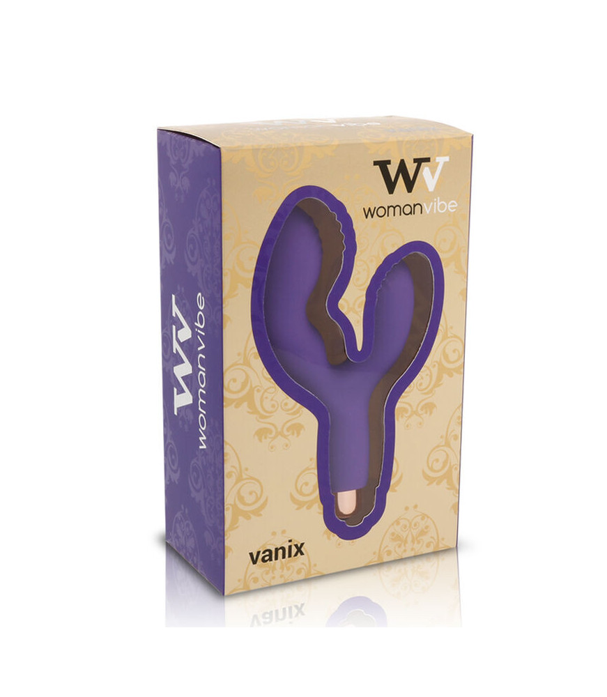 Vibromasseur Rabbit Vanix Silicone Violet - Womanvibe | Nudiome