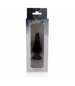 Plug Anal Pipo M en Silicone 11 cm Noir - Intense Anal Toys