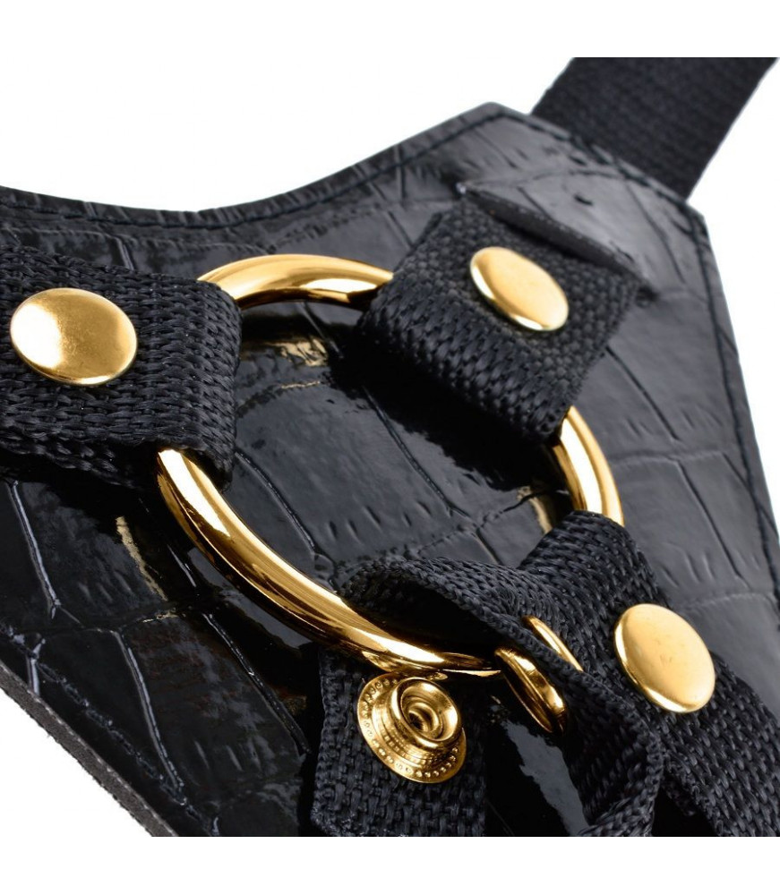 Gode ceinture noir pour femme - Fetish Fantasy Gold