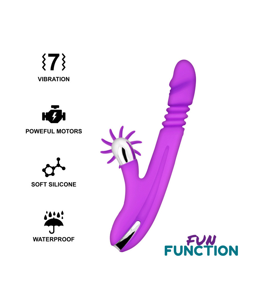 Vibromasseur Rabbit Bunny Funny Up Down 2.0 Violet - Fun Function | Nudiome