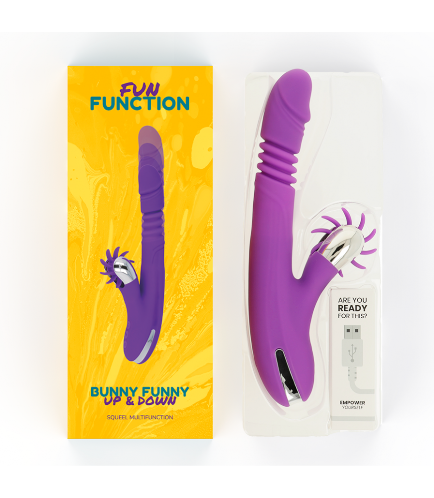 Vibromasseur Rabbit Bunny Funny Up Down 2.0 Violet - Fun Function | Nudiome