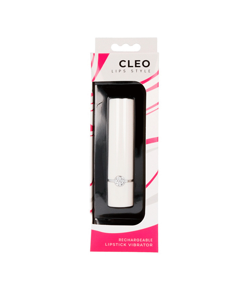 Vibromasseur LipStick Cleo blanc et rose - Lips Style