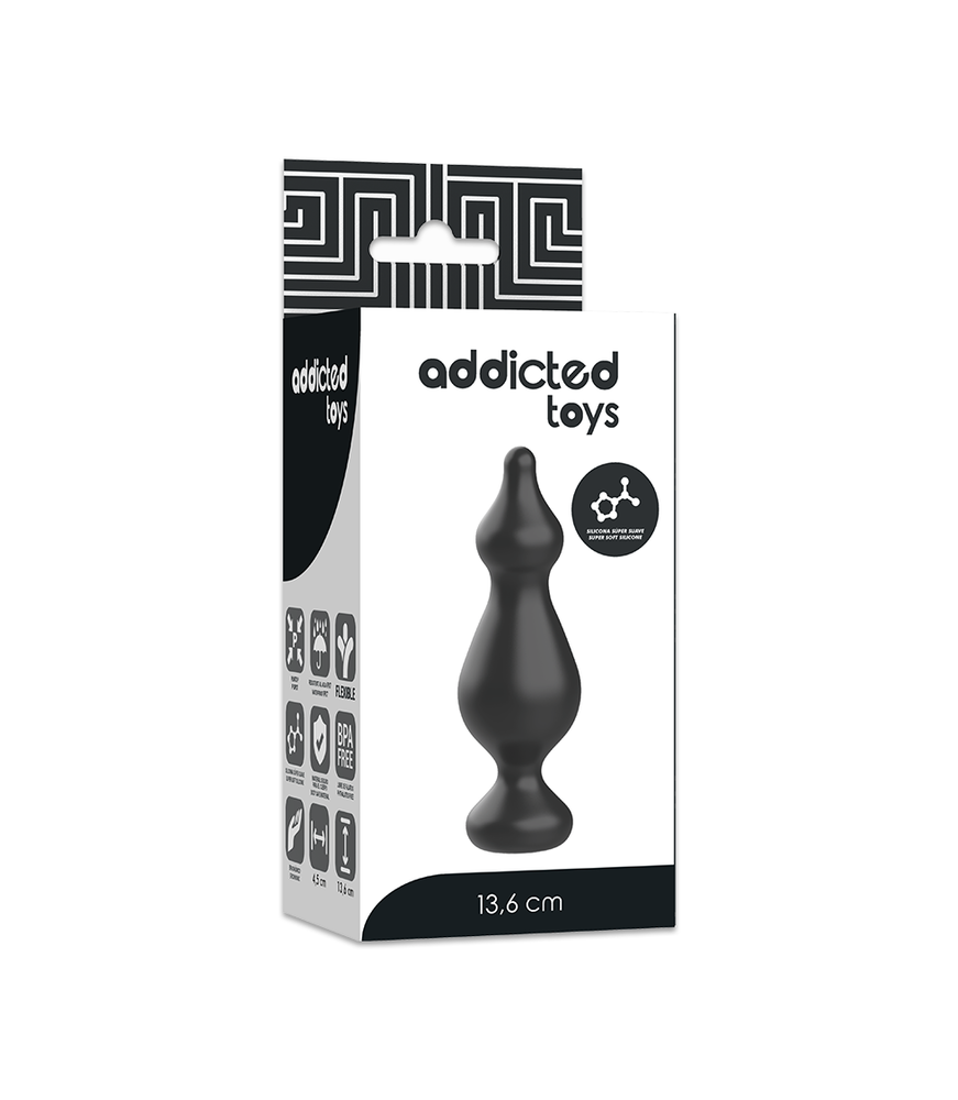 Plug Anal Classique 13,6 cm Noir - Addicted Toys
