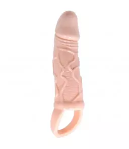 Gaine de pénis chair 13,5 cm avec sangle - Vibromasseur Pour Homme Baile