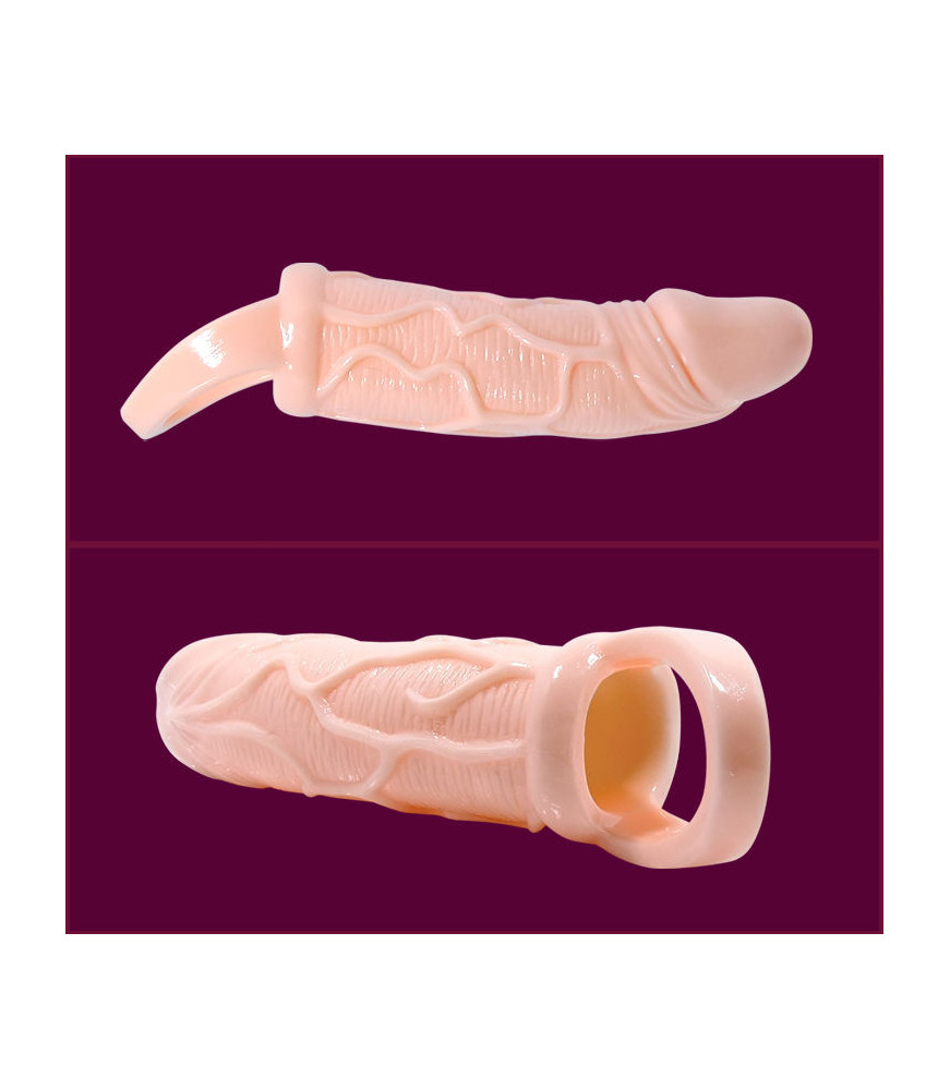 Gaine de pénis chair 13,5 cm avec sangle - Vibromasseur Pour Homme Baile