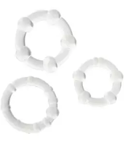 Trois anneaux péniens en silicone - Seven Creations