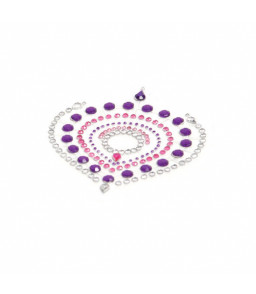 Cache-tétons élégants en perles violet rose - Bijoux