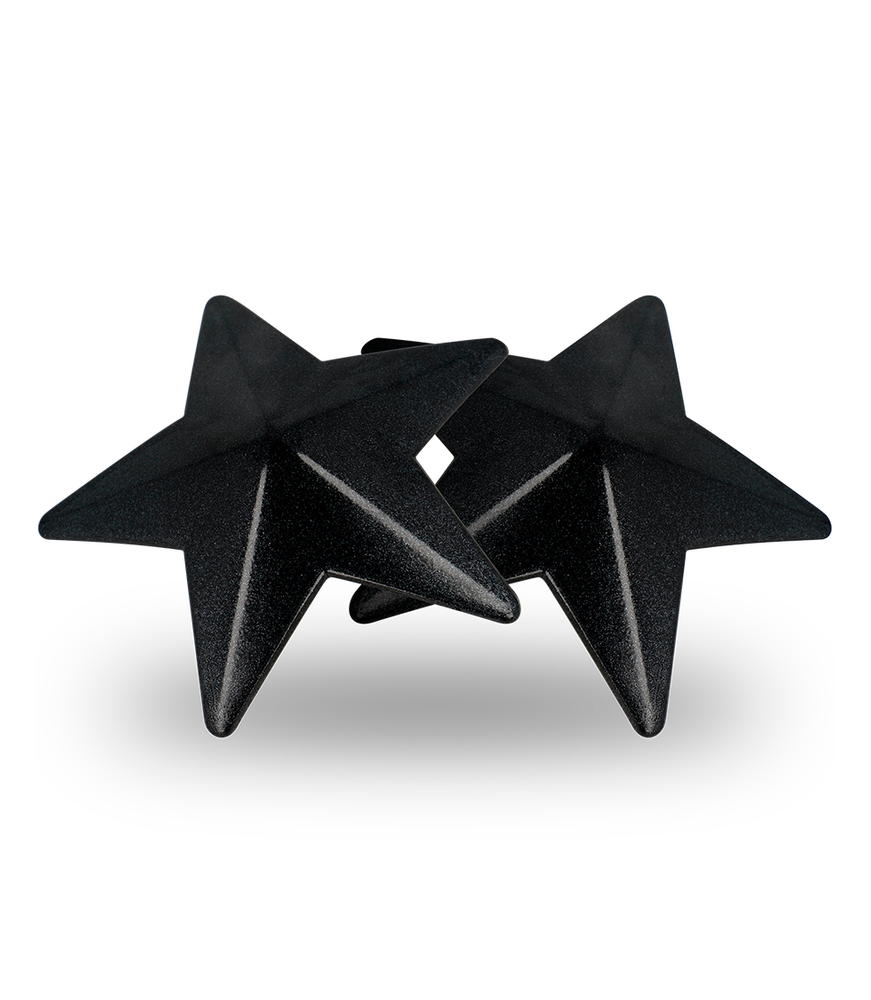 Cache-tétons érotiques noirs en étoile avec ruban adhésif - Coquette