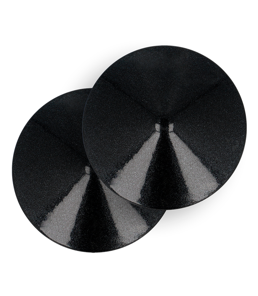 Cache-tétons coquins noirs en cercle à adhésif - Coquette