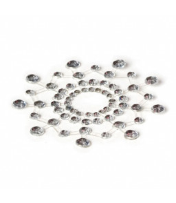Couvre-tétons élégants en perles argentées - Bijoux
