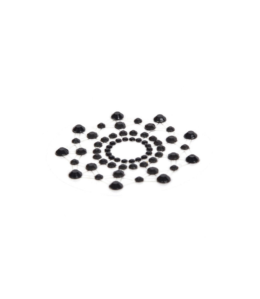 Cache-tétons sensuels noirs en perles - Bijoux
