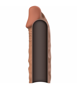 Gaine de pénis en silicone marron 11 cm - Virilxl