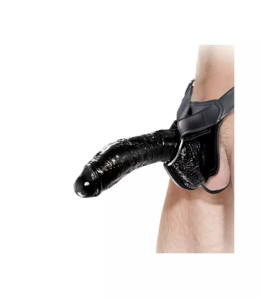 Gode ceinture creux noir 25,5 cm - Fetish Fantasy Extreme