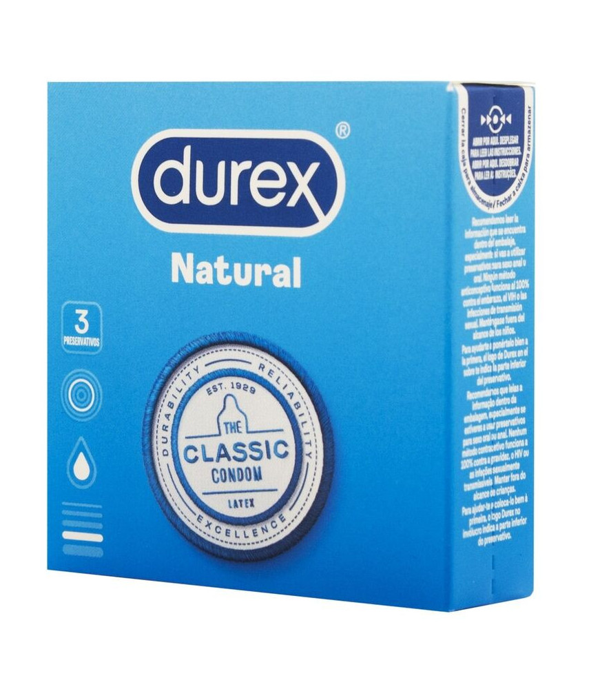 DUREX NATURAL CLASSIC  3 UNITS