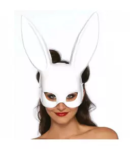 Masque lapin blanc pour bondage - Leg Avenue Accessories