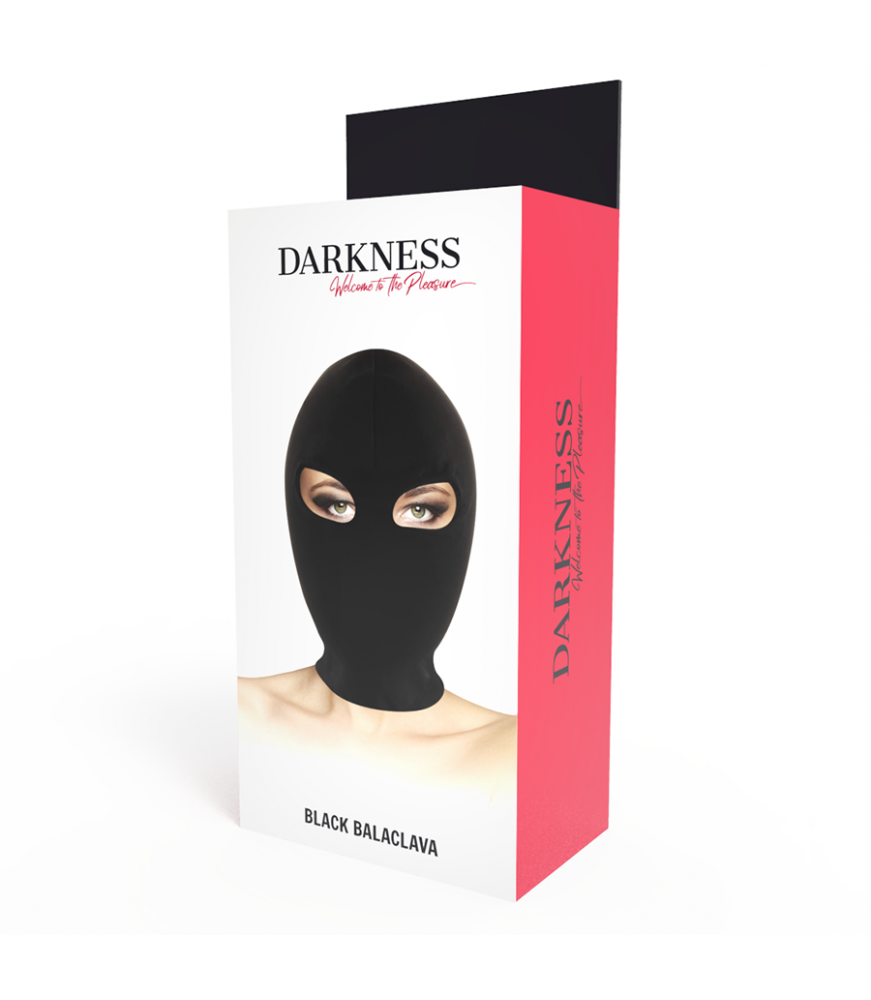 Masque pour bondage noir avec couverture pour les yeux - Darkness Bondage