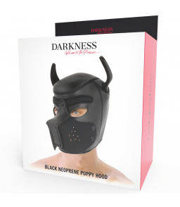 Masque de soumission noir en néoprène - Darkness Bondage