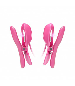 Pinces à tétons vibrantes pour couples couleur rose - Stimulateur Clitoridien Baile
