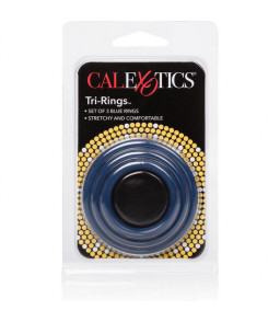 Ensemble de toris anneaux péniens en silicone bleu - Carlifornia Exotics