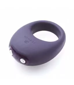 Cockring vibrant violet en silicone lisse étanche - Je Joue