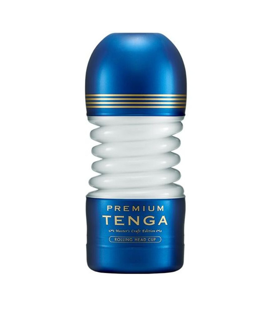 Masturbateur Tête Roulante Premium bleu pour homme - Tenga | Nudiome