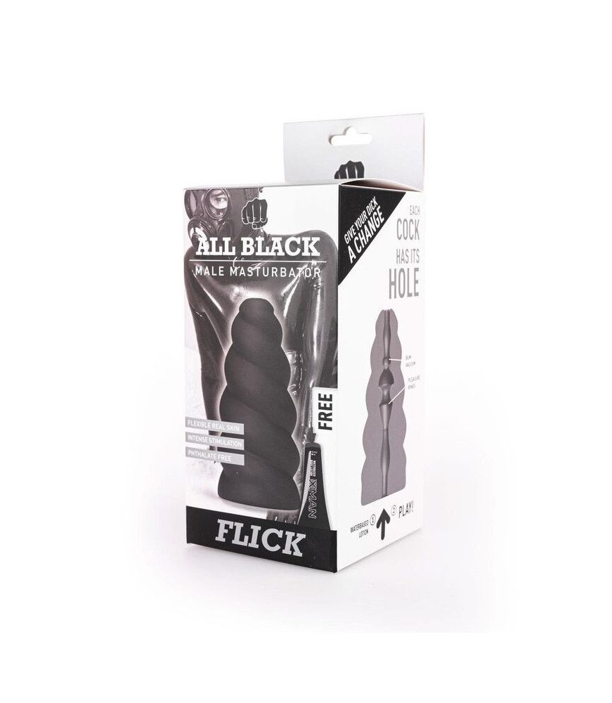 Masturbateur masculin Flick noir - All Black | Nudiome