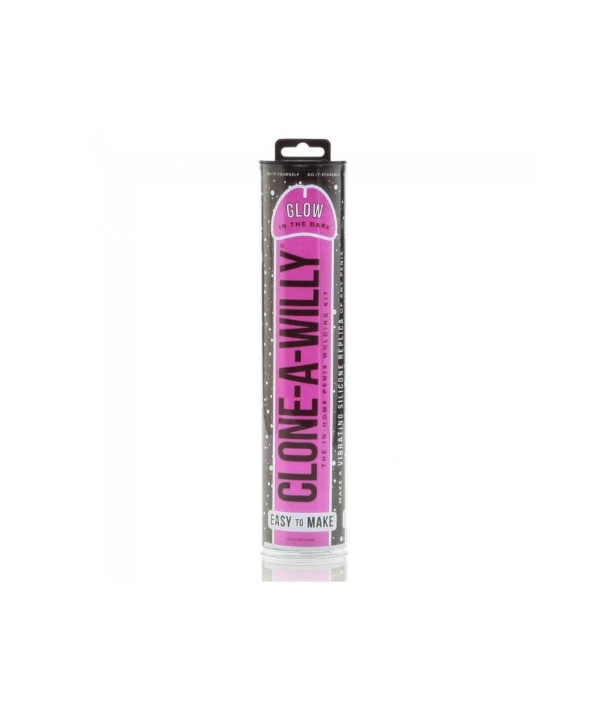 Kit Moulage de Pénis Glow in the Dark Vibrant Rose Foncé - Clone-A-Willy
