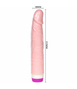 Gode Vibrant Réaliste et Flexible en PVC 21,5 cm Rose - Baile