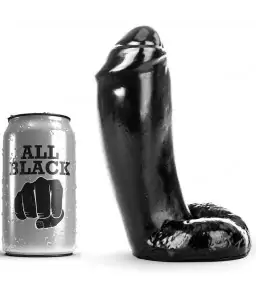 Gode Dong Réaliste 18CM Noir - All Black