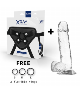 Gode ceinture en matériau Jelly pour couples - X Ray
