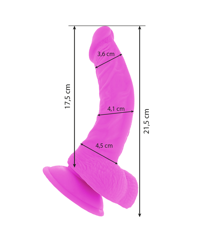 Gode Vibrant Flexible 21,5 cm Violet - Diversia