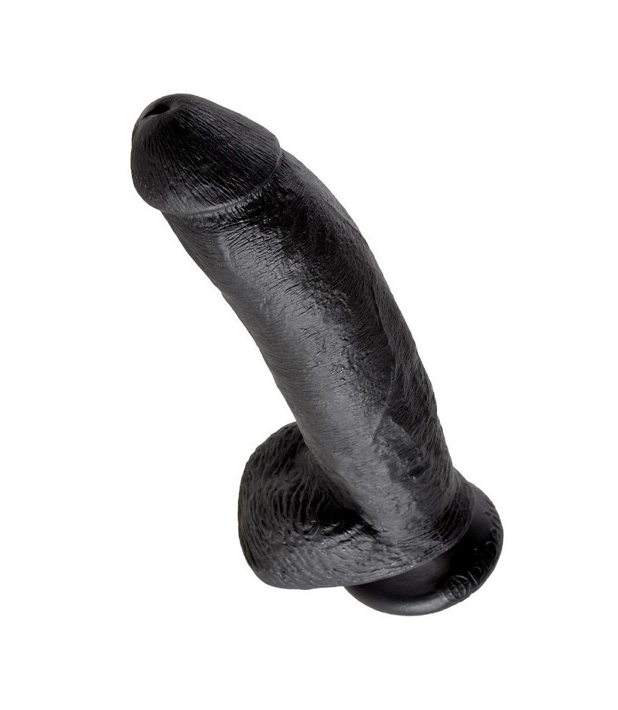 Gode Ventouse 9'' avec Balles 22,9 cm Noir - King Cock