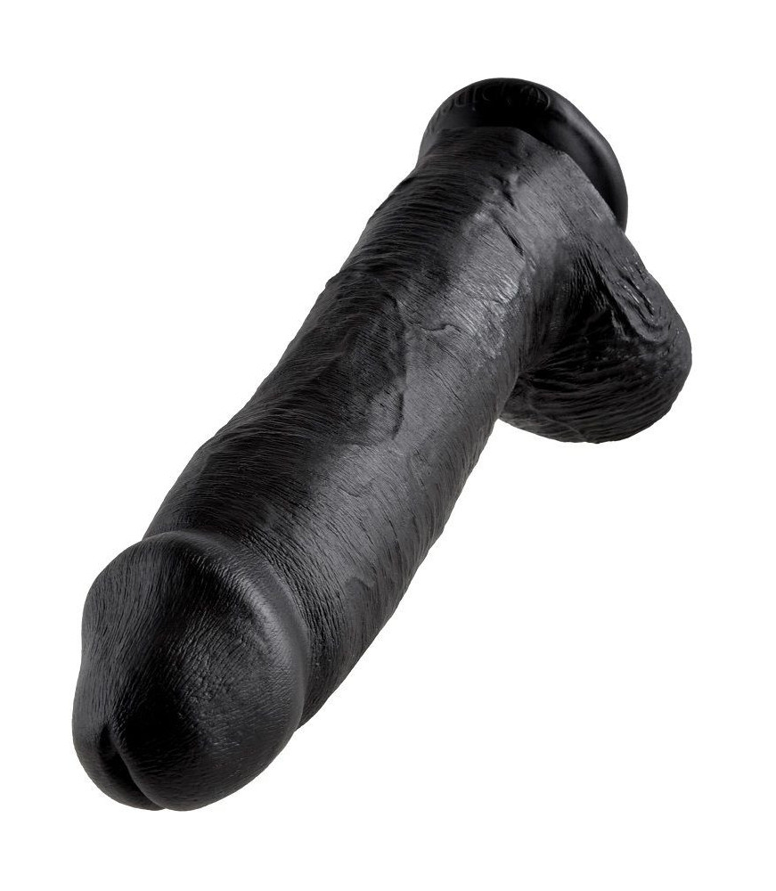 Gode Ventouse 12'' avec Balles 30,48 cm Noir - King Cock