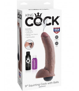 Gode Ejaculateur 9" Squirting 22,86 cm Marron - King Cock