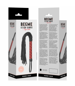Cravache  pour bondage en cuir végétalien - Begme Red Edition
