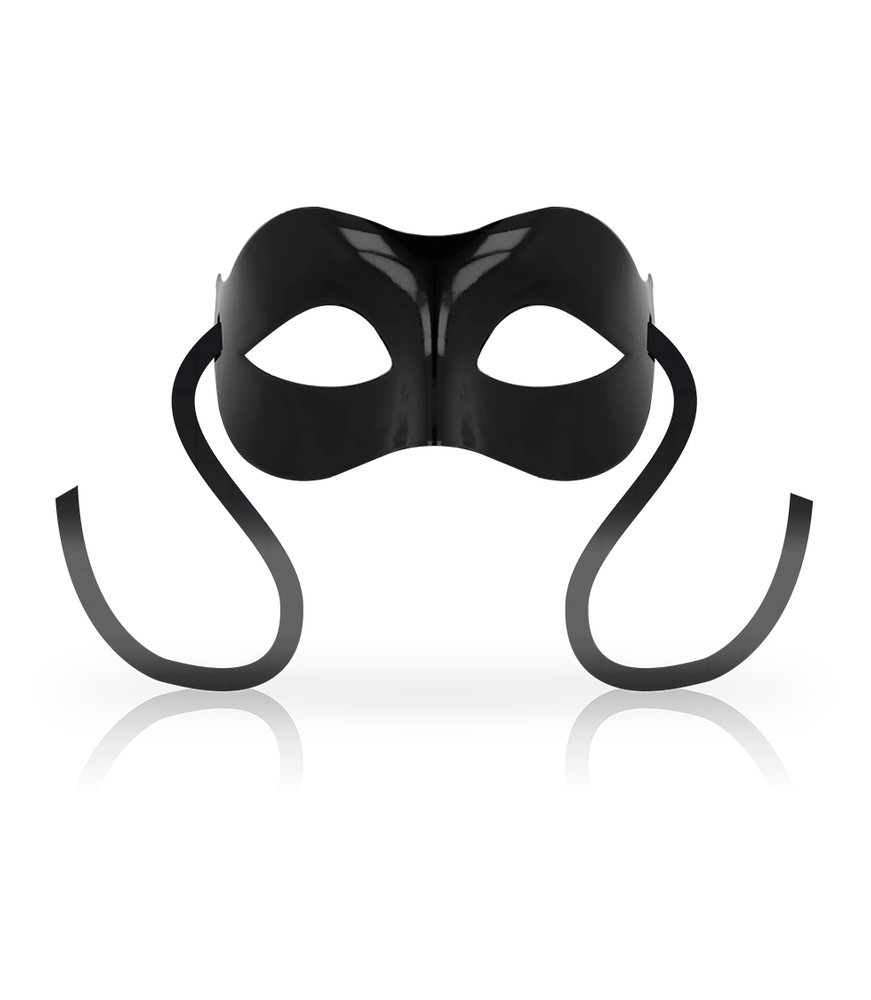 Masque de bdsm noir avec rubans en satin - Ohmama Masks
