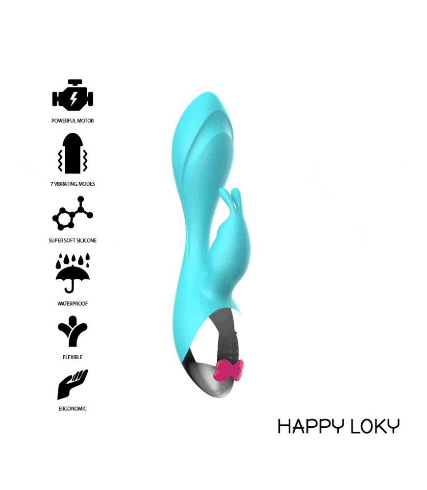 Vibromasseur Rabbit Miki Bleu - Happy Loky | Nudiome