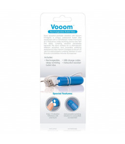 Mini vibrateur Rechargeable Vooom bleu - SCREAMING O