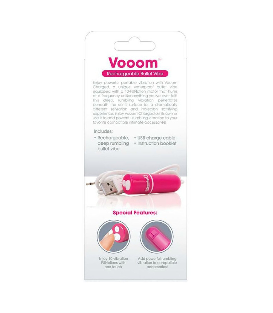 Mini Vibromasseur Rechargeable Vooom rose - SCREAMING O