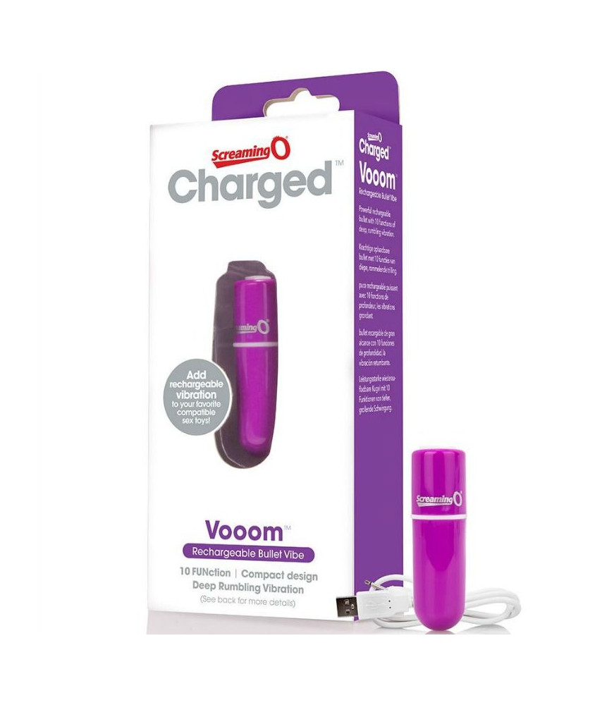 Mini Vibromasseur Rechargeable Vooom violet- SCREAMING O