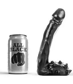 Gode Réaliste 19cm Noir - All Black
